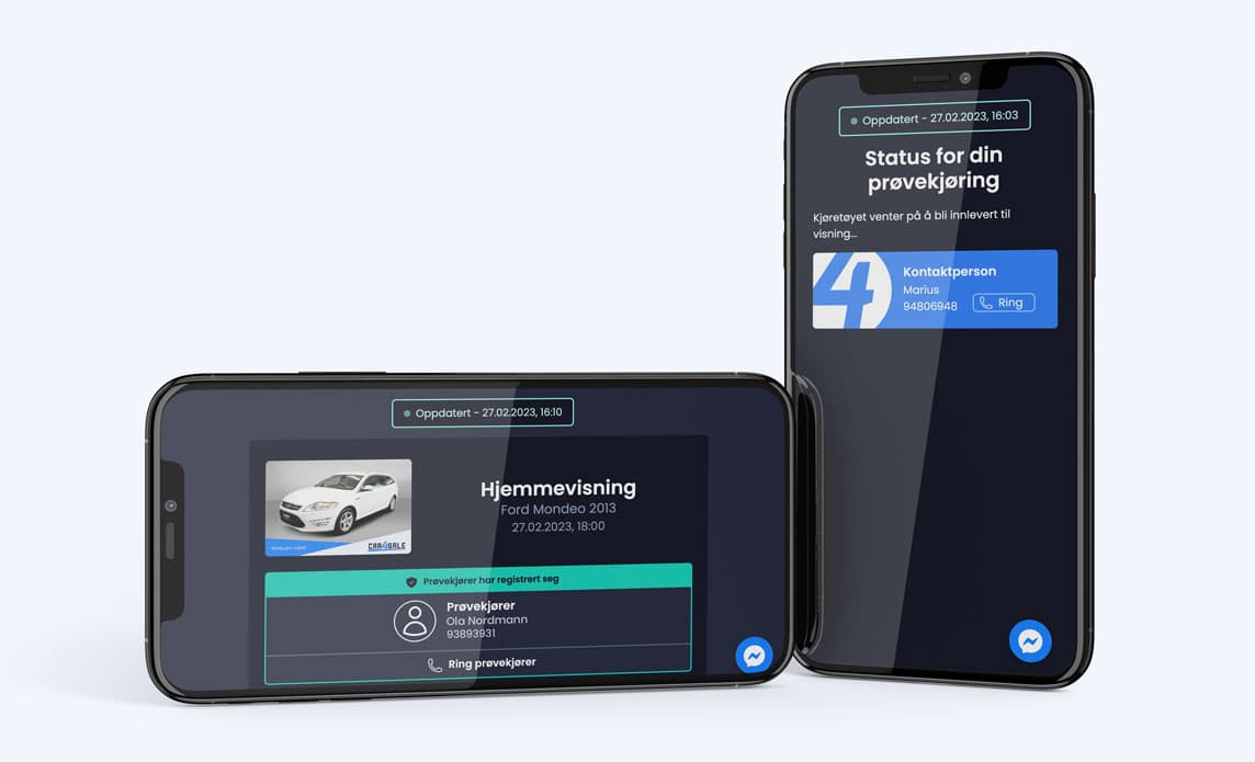 Visning på mobil